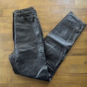 Vintage black leather jeans